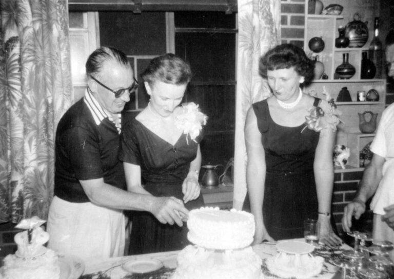 Ann Bob Cutting Wedding Cake